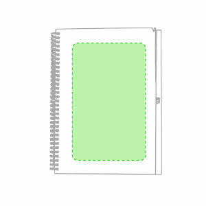 Posición de marcaje en la portada de la libreta