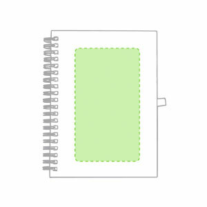 Posición de marcaje en la cara a de la libreta