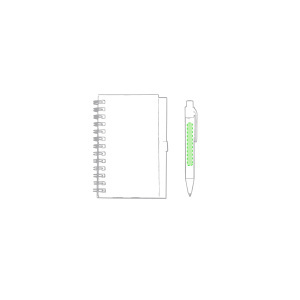 Posición de marcaje en la portada de la libreta