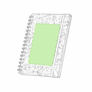 Posición de marcaje en la portada de la libreta