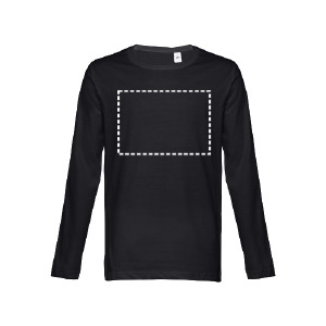 Posición de marcaje camiseta manga larga pecho