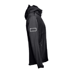 Posición de marcaje chaqueta softshell espalda
