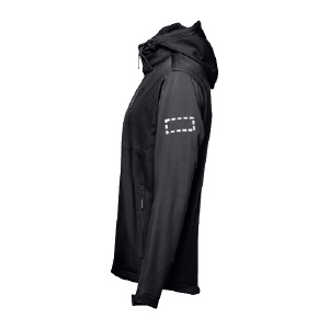Posición de marcaje chaqueta softshell manga