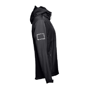 Posición de marcaje chaqueta softshell espalda