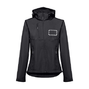 Posición de marcaje chaqueta softshell pecho