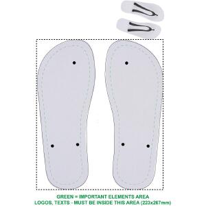 Posición de impresión slippers con sublimación