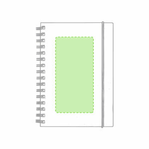 Posición de marcaje en la portada de la libreta