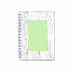 Posición de marcaje en la portada de la libreta