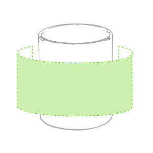 Posición de marcaje alrededor de la taza