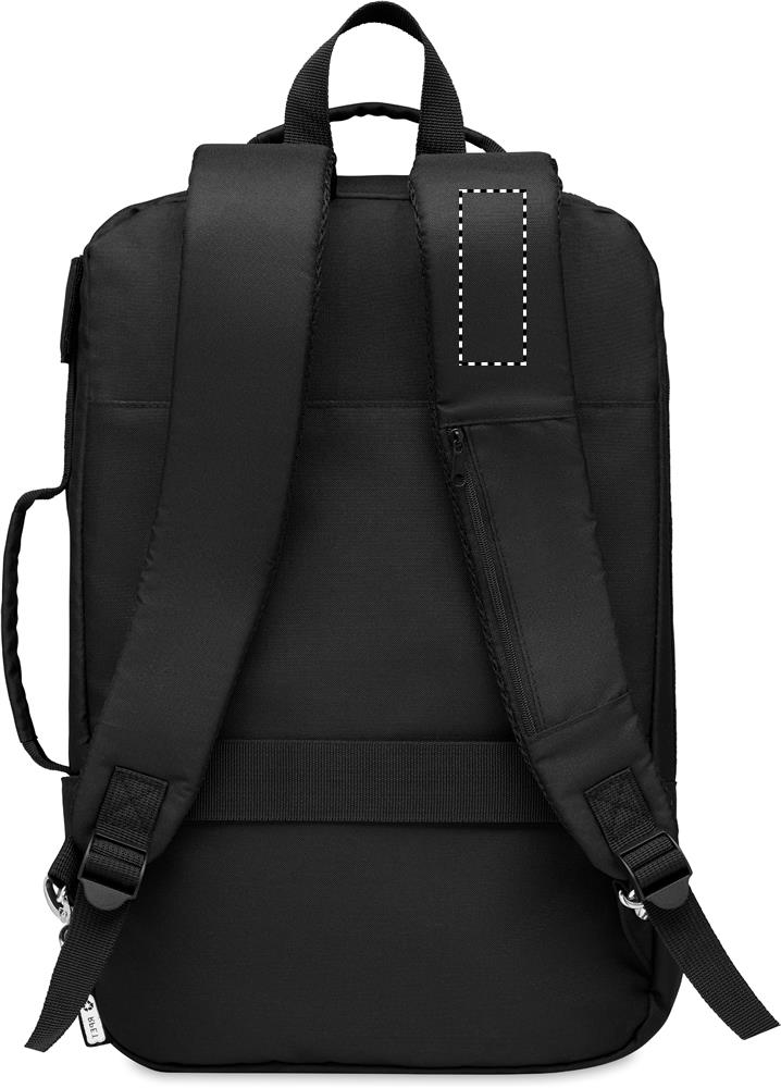 Posición de impresión shoulder strap left con transfer serigrafía