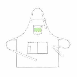 En el pecho del delantal