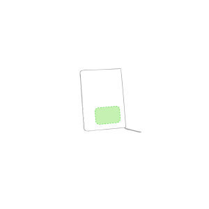 Posición de marcaje en la contraportada de la libreta
