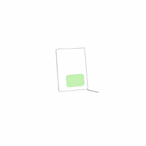 Posición de marcaje en la contraportada de la libreta