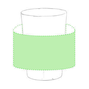 Posición de marcaje alrededor del vaso