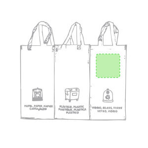 Posición de impresión Sobre la bolsa verde