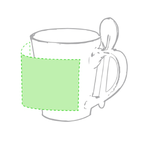 Posición de marcaje centrado alrededor de la taza