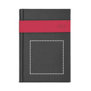 Posición de impresión agenda delantera con serigrafía
