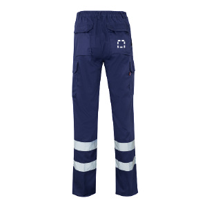 Posición de marcaje pantalones de trabajo bolsillo posterior del