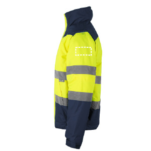 Posición de marcaje chaqueta reflectora manga 2