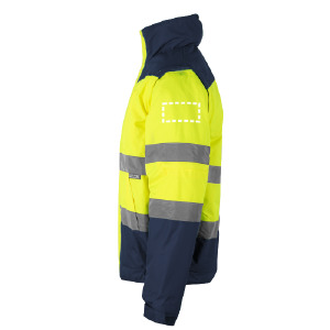 Posición de marcaje chaqueta reflectora manga 2