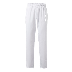 Posición de marcaje pantalones pierna derecha del pantalón