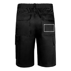 Posición de marcaje bermudas bolsillo posterior del pantalón
