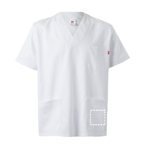 Posición de marcaje camisa manga corta bolsillo inferior izquierd