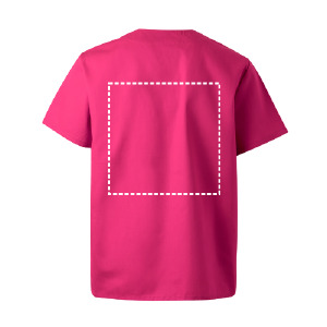 Posición de marcaje camisa manga corta manga