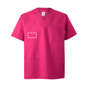 Posición de marcaje camisa manga corta lateral superior