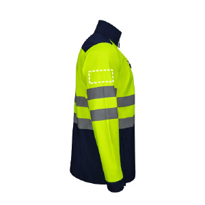 Posición de marcaje chaqueta reflectora lado izquierdo
