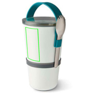 Parte frontal y alta del artículo