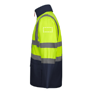 Posición de marcaje chaqueta reflectora manga 2