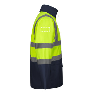 Posición de marcaje chaqueta reflectora manga