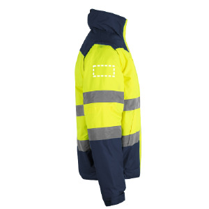 Posición de marcaje chaqueta reflectora manga