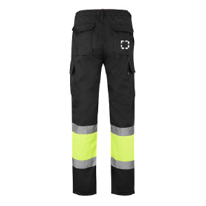 Posición de marcaje pantalones de trabajo bolsillo posterior del