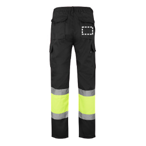 Posición de marcaje pantalones de trabajo bolsillo posterior del