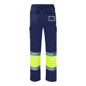 Posición de marcaje pantalones de trabajo bolsillo posterior del