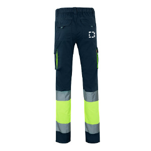 Posición de marcaje pantalones de trabajo bolsillo posterior del