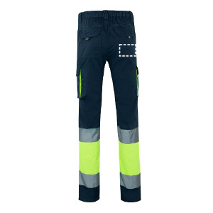 Posición de marcaje pantalones de trabajo bolsillo posterior del