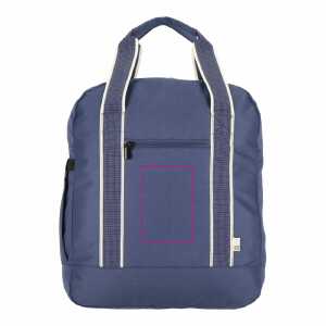 Parte frontal con cremallera