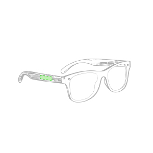 En la patilla derecha