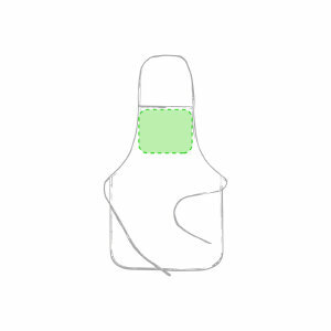 En el pecho centrado