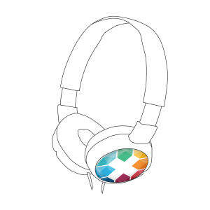 Domings in full color (2x) for Sony MDR-ZX110