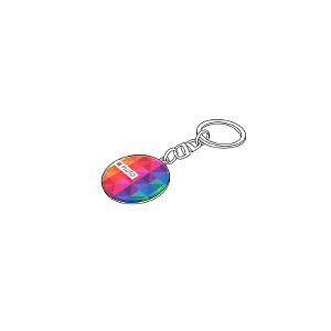Doming in full color for Key Ring Pluto Round