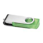 USB de merchandising barato con cuerpo transparente Clearmate color verde