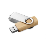 USB de madera clara u oscura con clip giratorio Woodmate color madera clara
