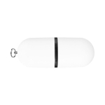 USB promocionales económicos para empresas en forma de cápsula Infocap color blanco