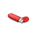 Memoria USB personalizada barata de plástico transparente Infotech color rojo