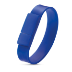 Pulseras USB personalizadas para publicidad de silicona USB Clásica color azul