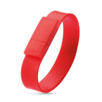 Pulseras USB personalizadas para publicidad de silicona USB Clásica color rojo